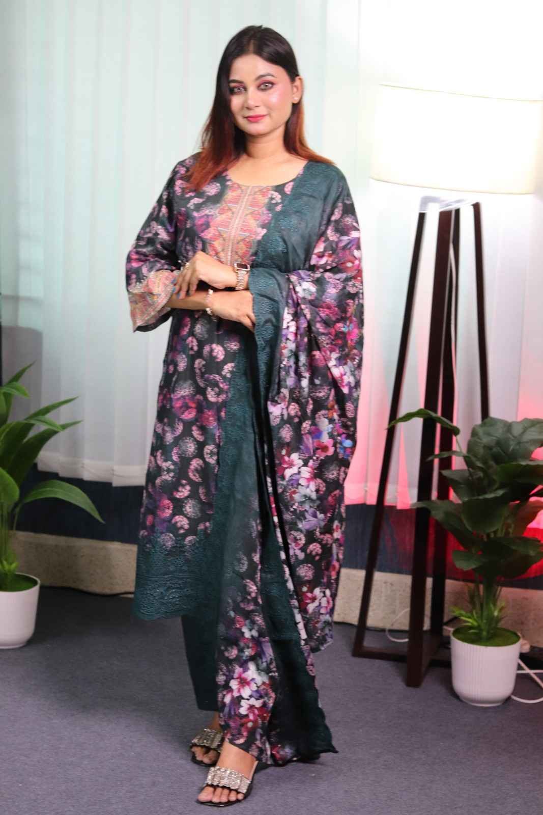 Mashaal By Jbs Luxury Lawn Boring Three Piece