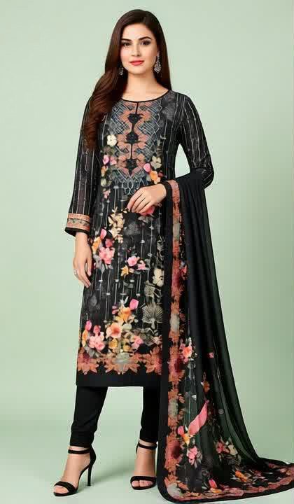 ZamZam Swiss Lown 100% Cotton – Black Ash